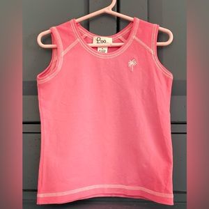 Lilly Pulitzer Girl’s Pink Palm Tank. Size 4 Great condition